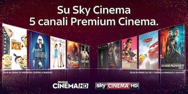 I canali cinema di Mediaset Premium ora sono disponibili su Sky