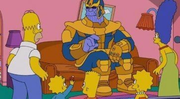 I Simpson incontrano Thanos nella Gag del divano