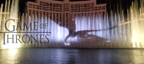 Game of Thrones: i draghi e il Re della Notte in guerra sulle fontane del Bellagio di Las Vegas