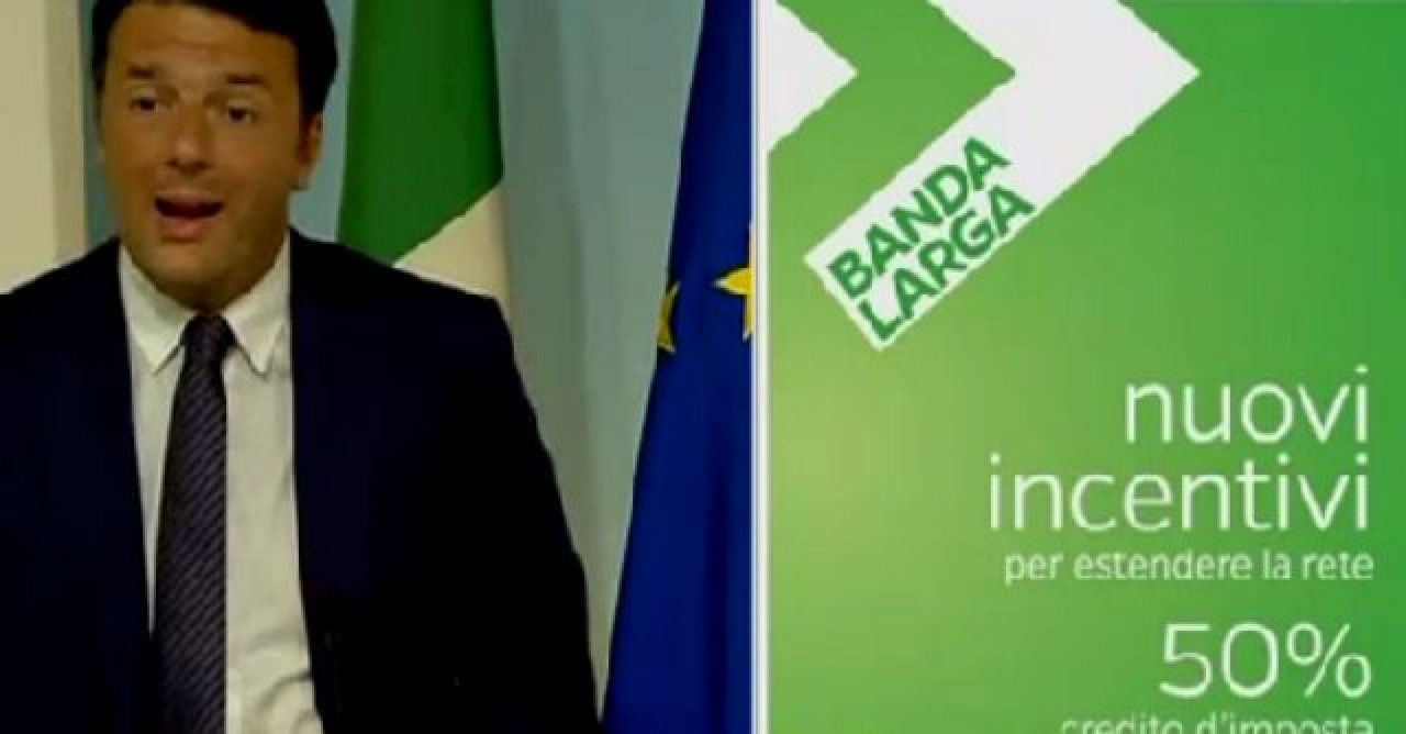 Renzi - Al Via per 224 Citta la Banda Larga